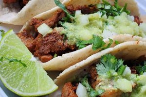 Corn Tortilla Tacos with Green Salsa