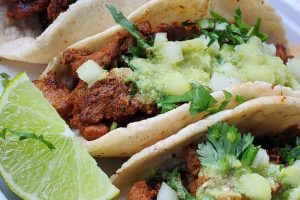 Homemade Tacos w/ Green Salsa and Lime Homemade Tacos w/ Green Salsa and Lime